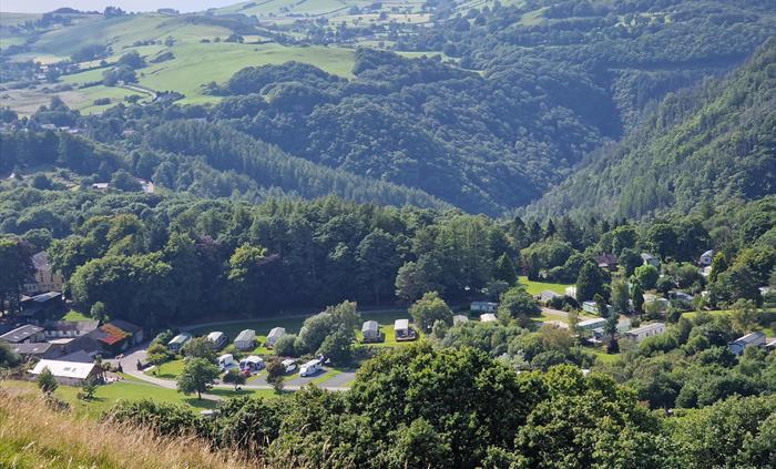 view from mountain overlooking park